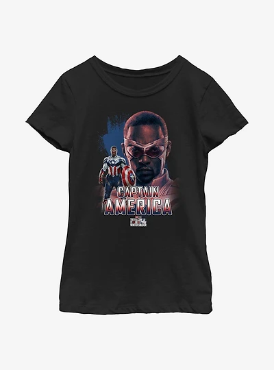 Marvel The Falcon And Winter Soldier Meet Captain America Youth Girls T-Shirt