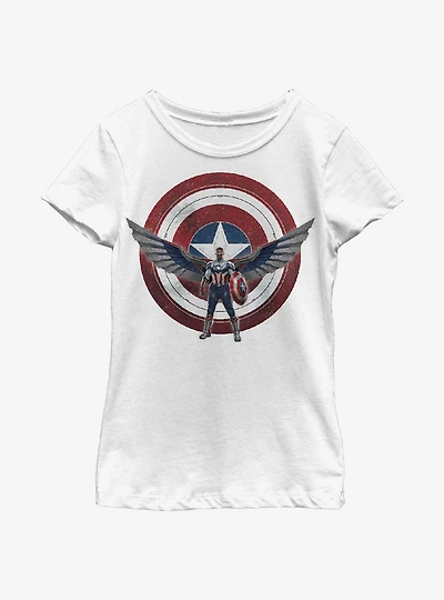 Marvel The Falcon And Winter Soldier Sam Captain America Youth Girls T-Shirt