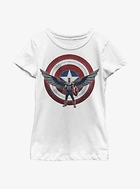 Marvel The Falcon And Winter Soldier Sam Captain America Youth Girls T-Shirt