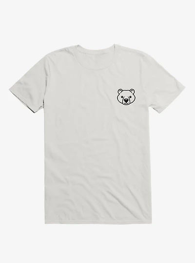 Bear Black And White Minimalist Pictogram T-Shirt