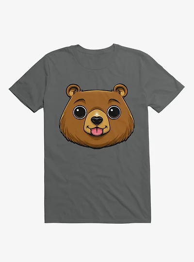 Bear Face Charcoal Grey T-Shirt