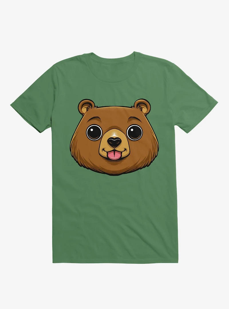 Bear Face Kelly Green T-Shirt