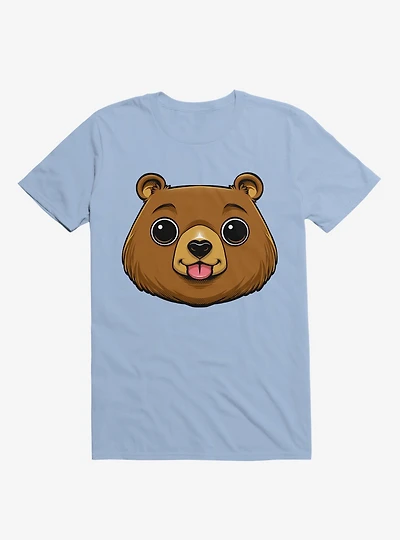 Bear Face Light Blue T-Shirt