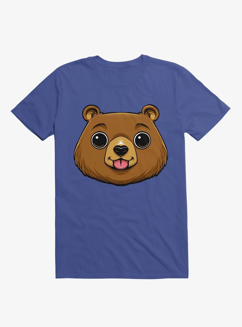 Bear Face Royal Blue T-Shirt