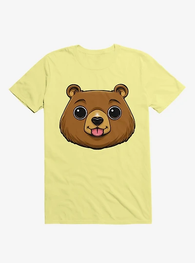 Bear Face Corn Silk Yellow T-Shirt