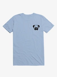 Dog Minimalist Pictogram Light Blue T-Shirt