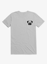 Dog Minimalist Pictogram Ice Grey T-Shirt