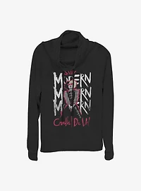 Disney Cruella Modern Masterpiece Cowlneck Long-Sleeve Girls Top