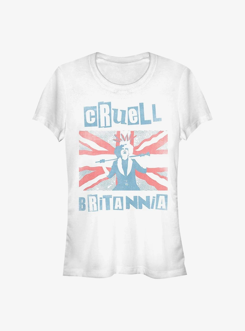 Disney Cruella Cruell Britannia Girls T-Shirt