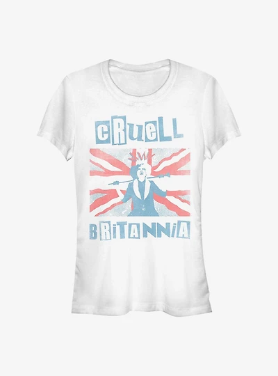 Disney Cruella Cruell Britannia Girls T-Shirt