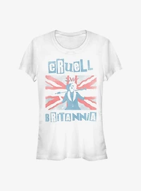 Disney Cruella Cruell Britannia Girls T-Shirt