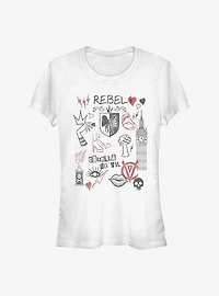 Disney Cruella Rebel Queen Doodles Girls T-Shirt