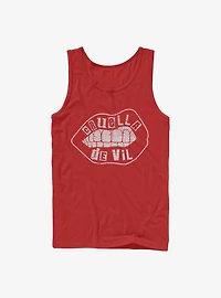 Disney Cruella Lip Cut Out Name Outline Tank