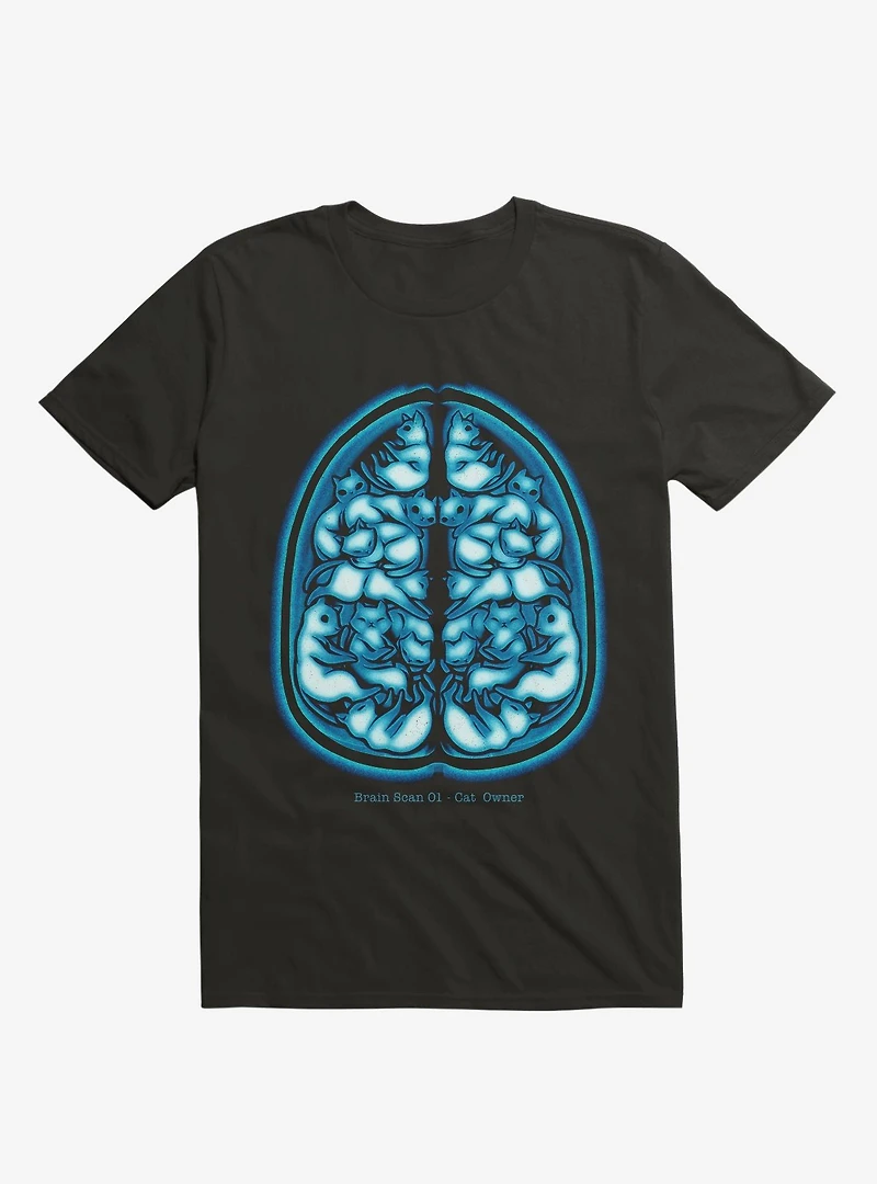 Cats Owner Head Black T-Shirt