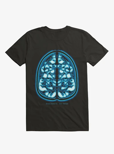 Cats Owner Head Black T-Shirt
