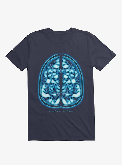 Cats Owner Head Navy Blue T-Shirt