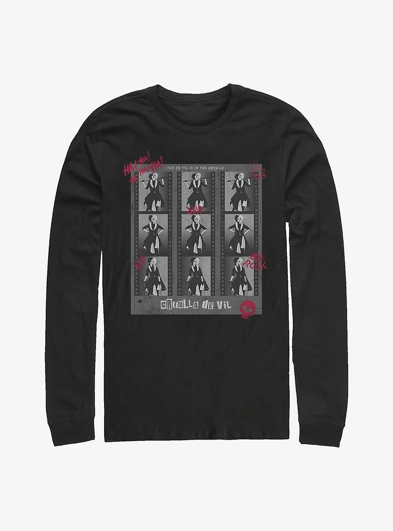 Disney Cruella Negatives Long-Sleeve T-Shirt