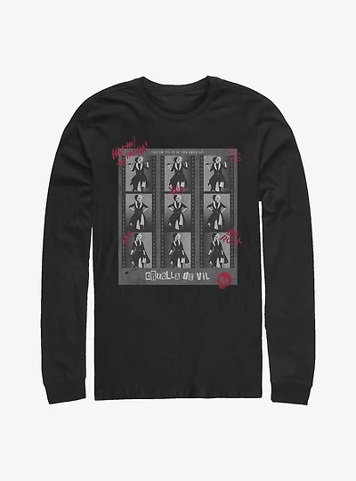 Disney Cruella Negatives Long-Sleeve T-Shirt