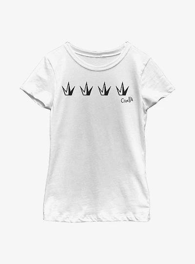 Disney Cruella Crowns Youth Girls T-Shirt