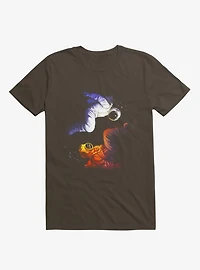 Yin Yang Astronaut Scuba Brown T-Shirt