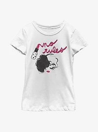 Disney Cruella No Rules Lipstick Youth Girls T-Shirt