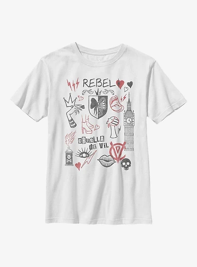 Disney Cruella Rebel Queen Youth T-Shirt