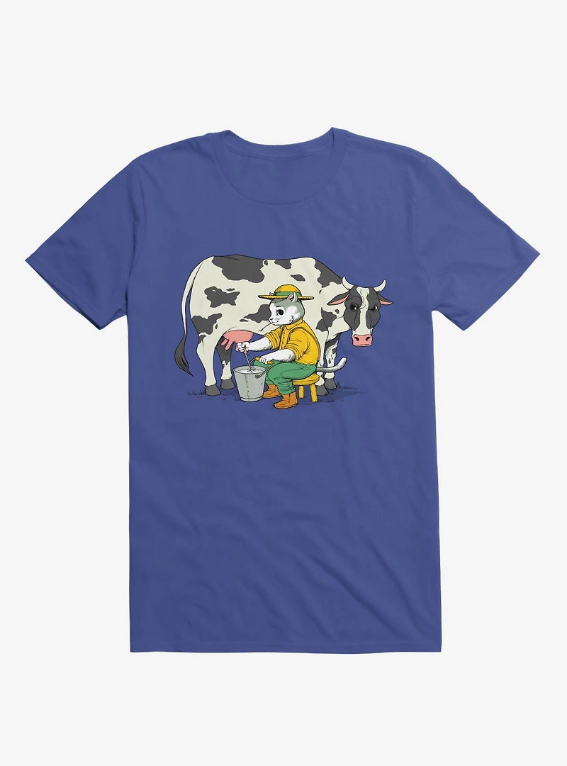 Cat Farmer Royal Blue T-Shirt