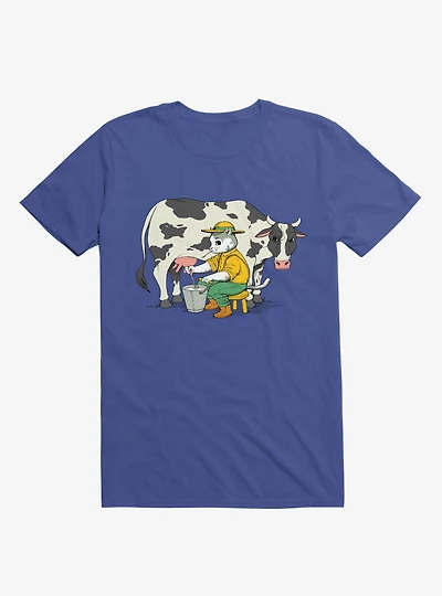 Cat Farmer Royal Blue T-Shirt