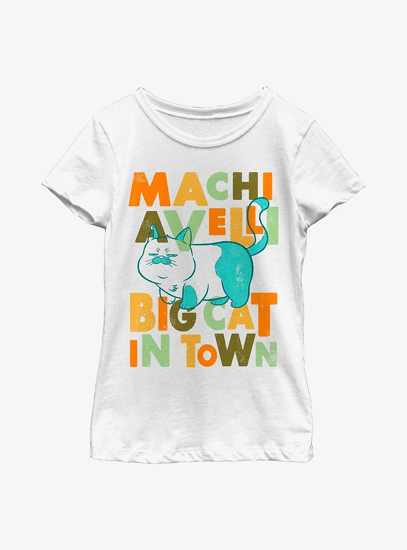 Disney Pixar Luca Machiavelli Big Cat Town Youth Girls T-Shirt