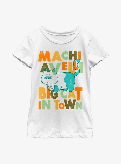 Disney Pixar Luca Machiavelli Big Cat Town Youth Girls T-Shirt