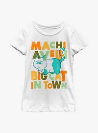 Disney Pixar Luca Machiavelli Big Cat Town Youth Girls T-Shirt
