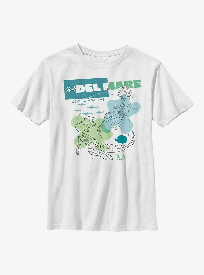Disney Pixar Luca Come Swim With Me Youth T-Shirt
