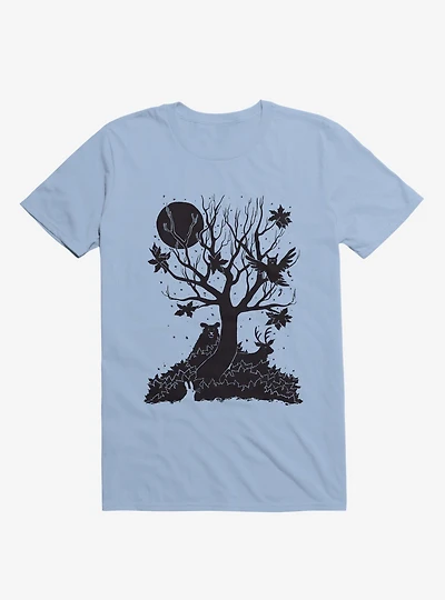 Autumn Forest Light Blue T-Shirt