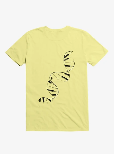 DNA Piano Corn Silk Yellow T-Shirt