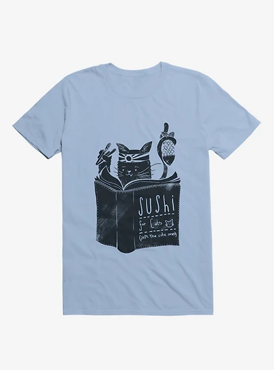 Sushi For Cats Light Blue T-Shirt