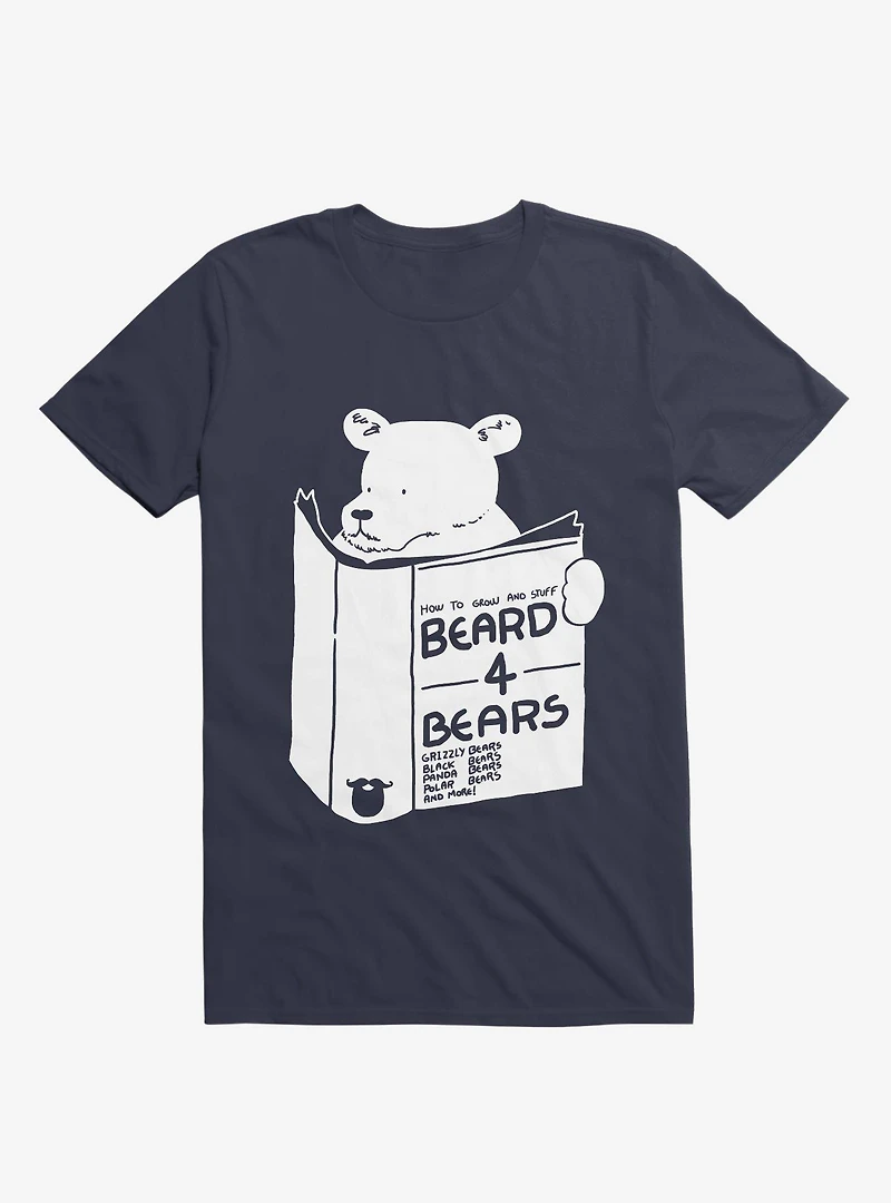 Beard For Bears Navy Blue T-Shirt