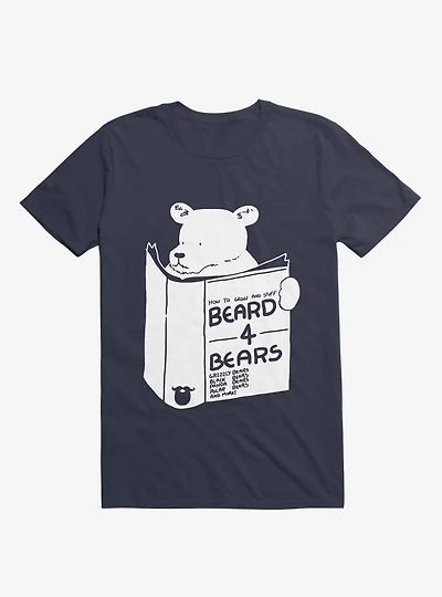 Beard For Bears Navy Blue T-Shirt