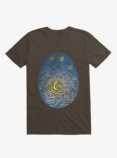 Aurora Fingerprint Brown T-Shirt