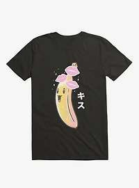 Banana Kisses Black T-Shirt