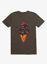 Cat Ice Cream Brown T-Shirt