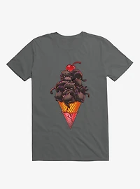 Cat Ice Cream Charcoal Grey T-Shirt