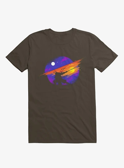Sunset Samurai Brown T-Shirt