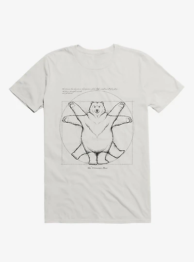 Vitruvian Bear White T-Shirt