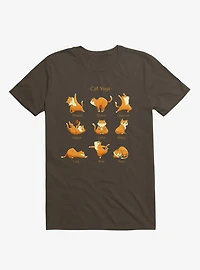 Yoga Cat Brown T-Shirt