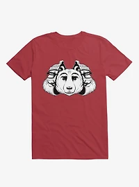 Bear Inside Black And White Red T-Shirt