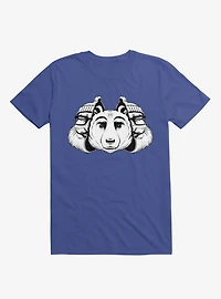 Bear Inside Black And White Royal Blue T-Shirt