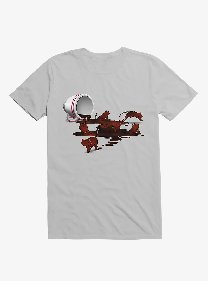 Coffee Cat Ice Grey T-Shirt