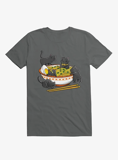 Kawaii Cat Ramen Noodles T-Shirt