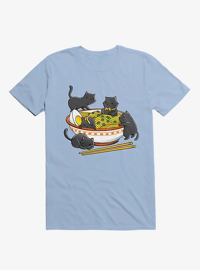 Kawaii Cat Ramen Noodles T-Shirt
