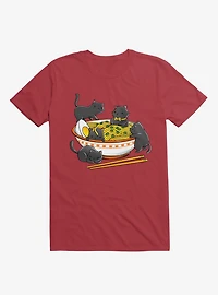 Kawaii Cat Ramen Noodles T-Shirt